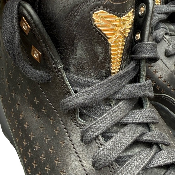 Nike Kobe X 10 Mid EXT Mens Size 11 Black Gold Gum Sneakers 802366-002 - Picture 13 of 13